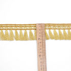5cm poduszka zasłonowa metaliczny złoty frędzel z frędzlami