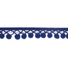Niebieska poduszka Kurtyna Ball Tassel 2.5 cm Obszyty Pom Pom