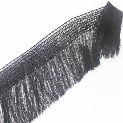 Czarny 4,5 cm wielowarstwowy nylonowy frędzelek z frędzlami